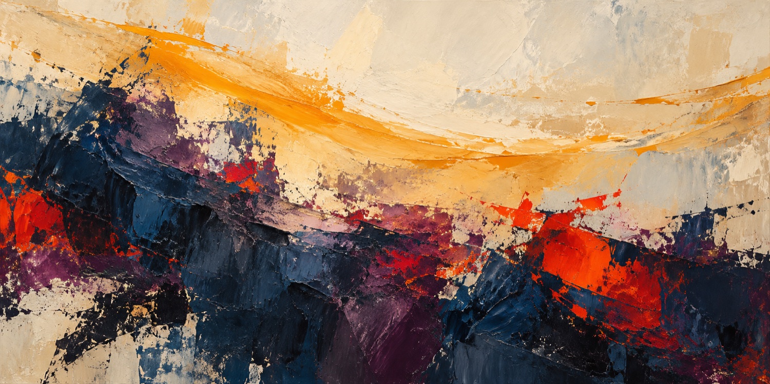 Original abstract LecXie artwork about workload; no person is depicted.